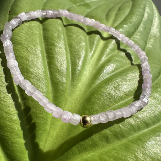 Natural kunzite bracelet